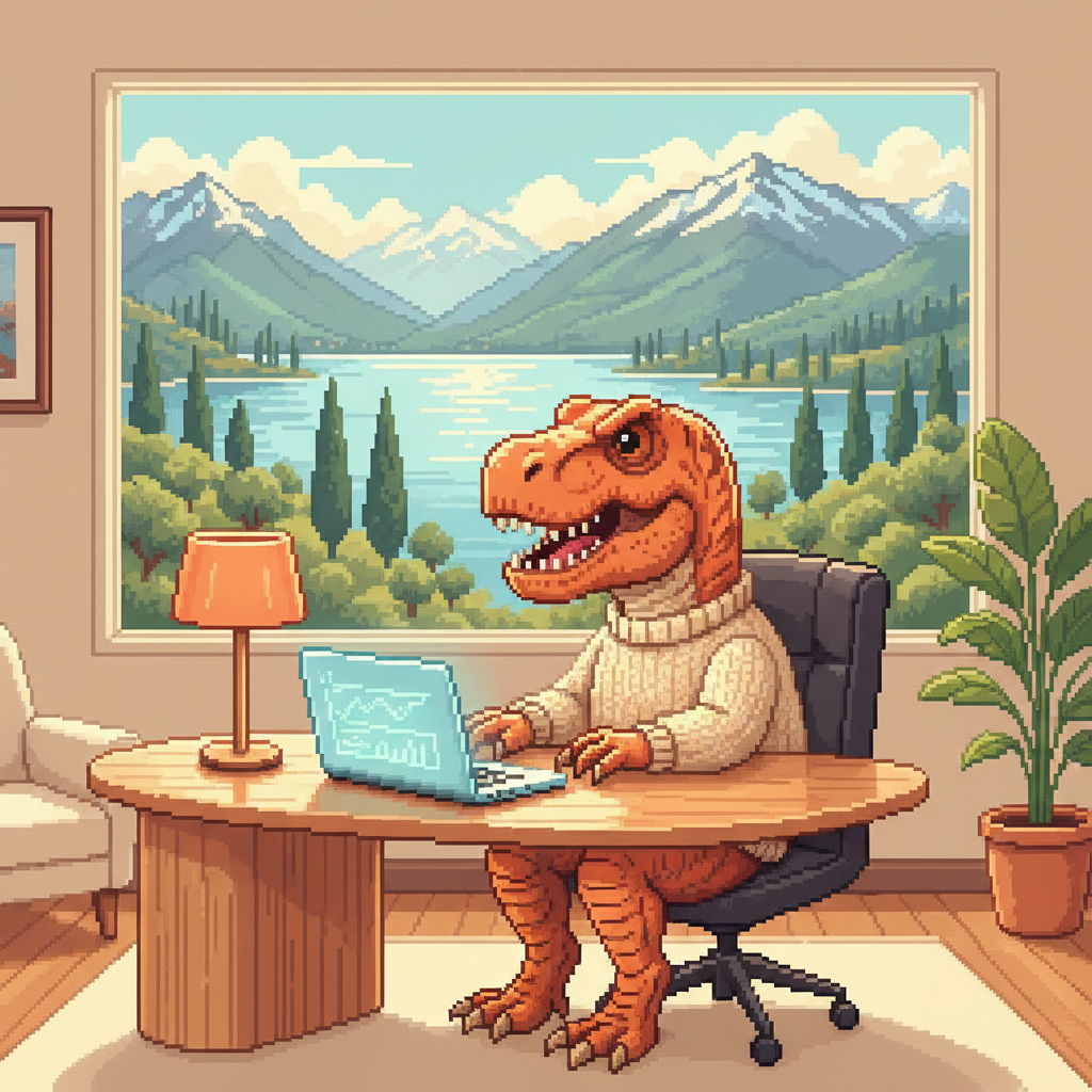 giobi dinosaur pixelart